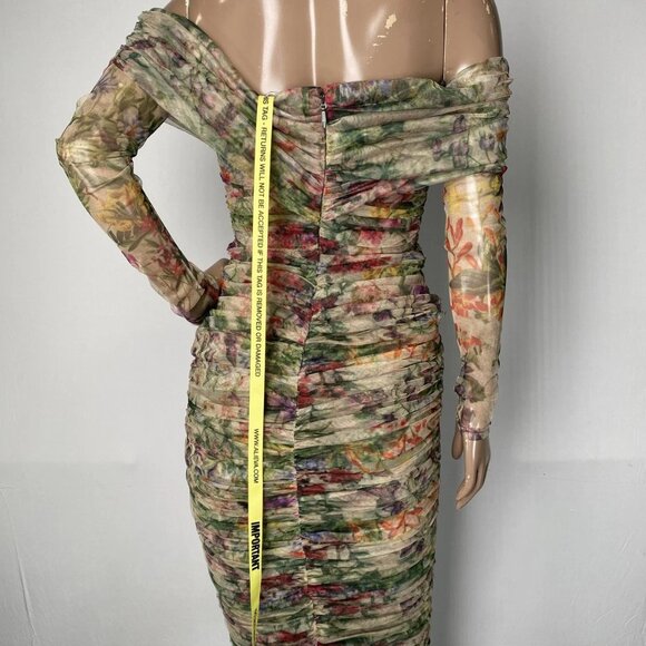 Aliava Women’s Hayley Off-Shoulder Floral Mesh Midi Dress Size S Multicolor - Picture 8 of 11